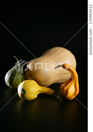 Varied colorful pumpkin 134904412