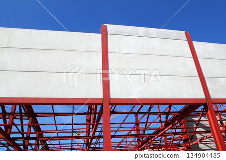 industrial building construction steel structure concrete 134904485