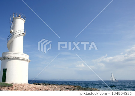Lighthouse in balearic Islands Formentera 134904535