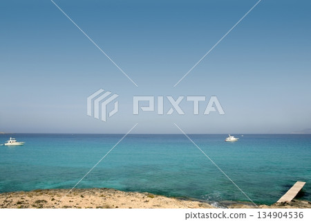 Formentera Mediterranean seascape turquoise sea 134904536