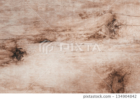 Light natural wooden background texture with copy space, rustic plank surface for food and design mockups 134904842