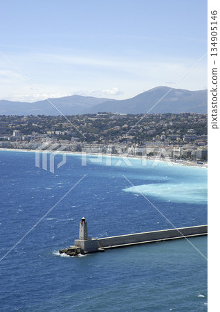picture of the seascape of nice on a summer day picture of the seascape of nice on a summer day 134905146