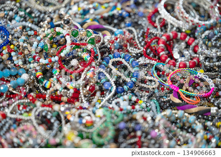 background of beaded items 134906663