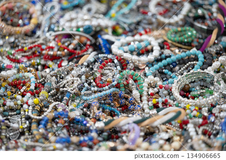 background of beaded items background of beaded items 134906665