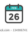 February 26 Calendar Day or Calender Date for Deadlines or Appointment 134906741