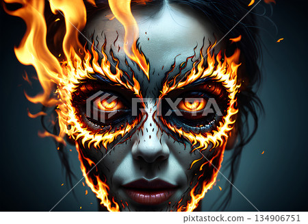 human with fire 134906751