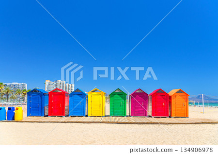 Playa de San Juan beach Costa Blanca coastline Playa de San Juan beach Costa Blanca coastline 134906978