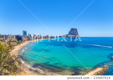 Calpe aerial view Costa Blanca coast 134907014