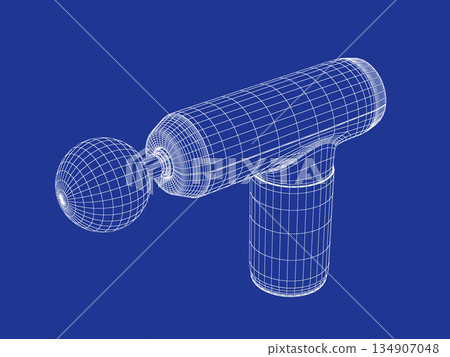 3D model of massage gun 3D model of massage gun 134907048