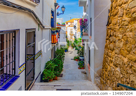 Alicante old town Barrio de Santa Cruz neighborhood Alicante old town Barrio de Santa Cruz neighborhood 134907204