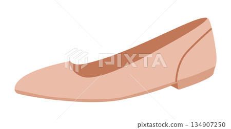Beige dorsay flat shoe women flat. Cut side pointed toe footwear for summer outfit feminine wardrobe. Technical Beige dorsay flat shoe women flat. Cut side pointed toe footwear for summer outfit feminine wardrobe. Technical 134907250