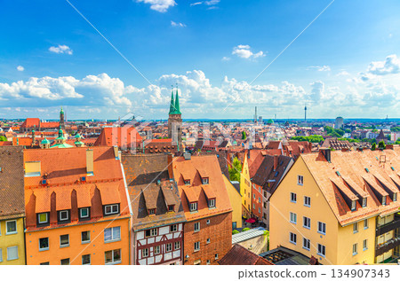 Old town Nuremberg city historical center 134907343