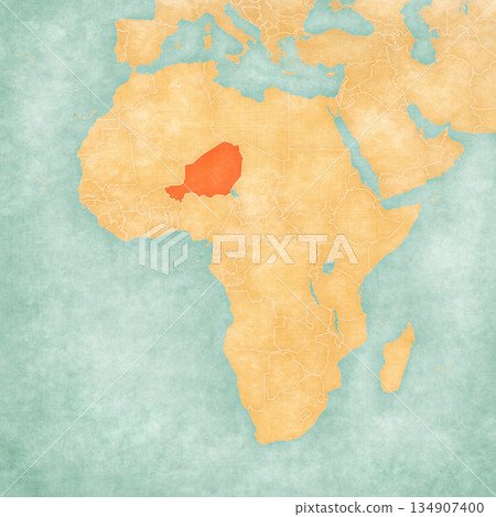 Map of Africa - Niger Map of Africa - Niger 134907400
