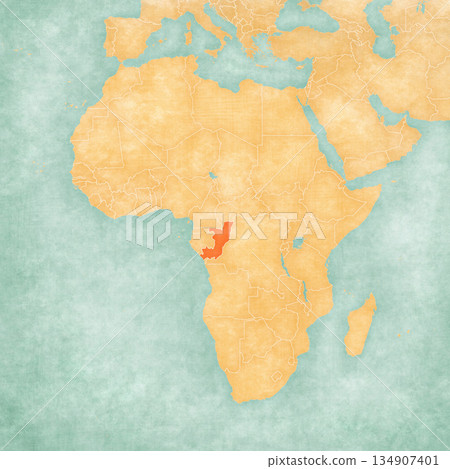 Map of Africa - Republic of the Congo Map of Africa - Republic of the Congo 134907401