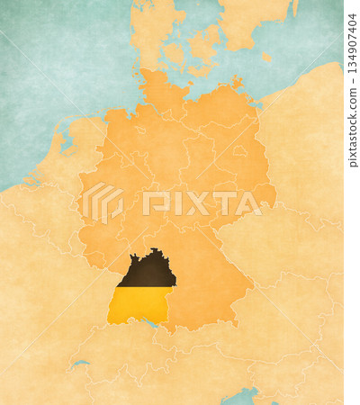 Map of Germany - Baden-Wurttemberg Map of Germany - Baden-Wurttemberg 134907404