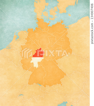 Map of Germany - Hesse Map of Germany - Hesse 134907406