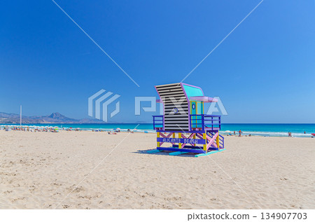 Playa San Juan beach in Alicante city Playa San Juan beach in Alicante city 134907703