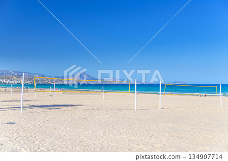 Playa San Juan beach in Alicante city Playa San Juan beach in Alicante city 134907714