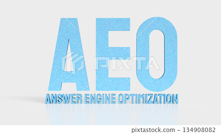 Answer Engine Optimization Concept with Modern Artificial Intelligence Search Technology 3d render. 134908082