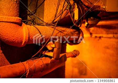 Orange light piping and wiring 134908861