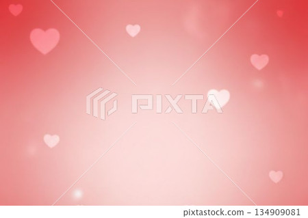 情人節背景素材：柔和的紅色和粉紅色空間 134909081