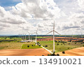 Wind turbines on agricultural farmland under 134910021