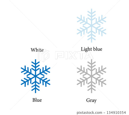 Winter illustration material: Snowflake set No.9 Winter illustration material: Snowflake set No.9 134910354