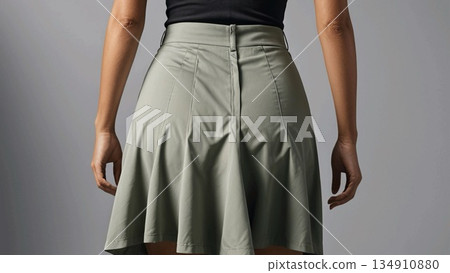 Woman in knee-length skirt 134910880