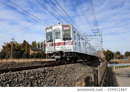 Train running on Tobu Nikko Line Train running on Tobu Nikko Line 134911467