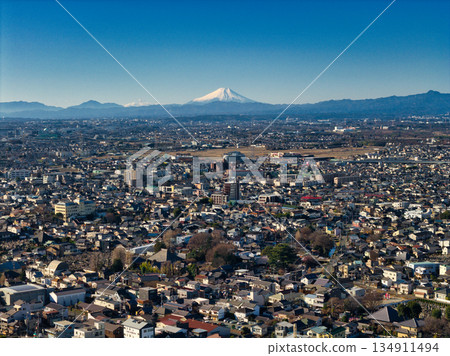 川越市及富士山美景,埼玉縣川越市(無人機空拍) 川越市及富士山美景,埼玉縣川越市(無人機空拍) 134911494