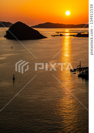 Sunset from Megami Bridge [Nagasaki City] 134911539