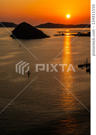 Sunset from Megami Bridge [Nagasaki City] 134911550