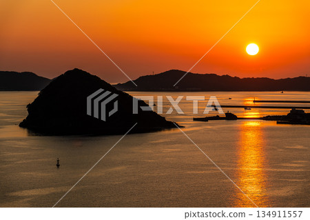 Sunset from Megami Bridge [Nagasaki City] 134911557