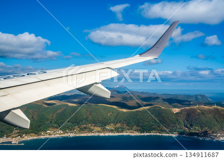 View from inside the aircraft [Image of natural scenery] 134911687