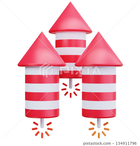 Triple Rocket Fireworks 134911796