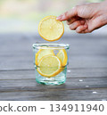 Lemon water to drink in the summer 134911940