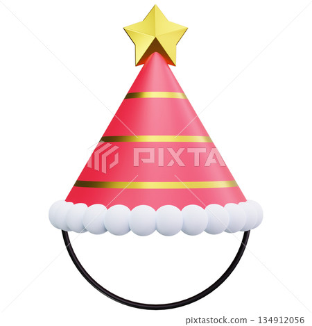Red Christmas Party Hat Red Christmas Party Hat 134912056