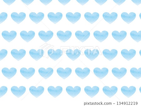 Watercolor style light blue heart background pattern 134912219