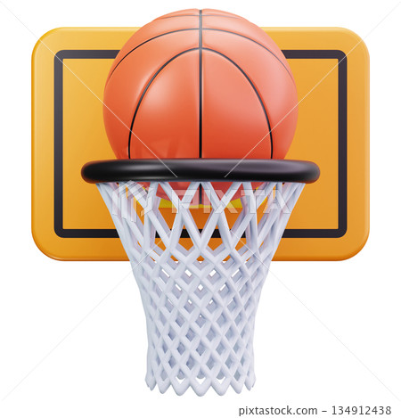 Ball In Backboard 134912438