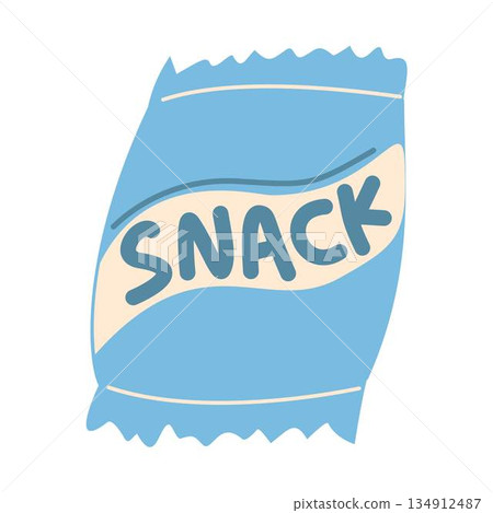 Wrapped snacks bag package Wrapped snacks bag package 134912487
