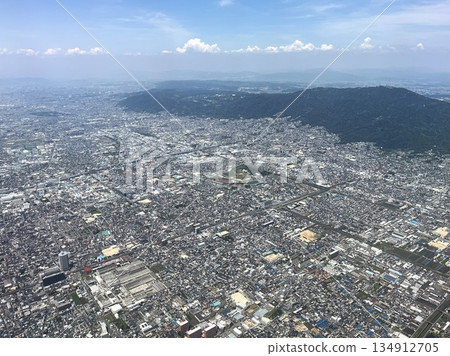 東大阪市花園、石切、生駒山地區鳥瞰圖 134912705