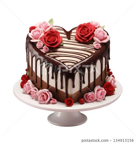 the romantic Valentine Day cake set 134913156