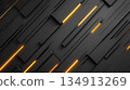 A black and orange striped background with a lot of lines 134913269