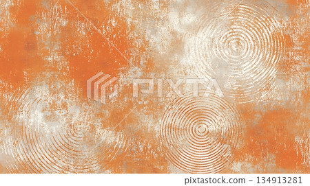 A large orange circle with a white circle in the middle 134913281