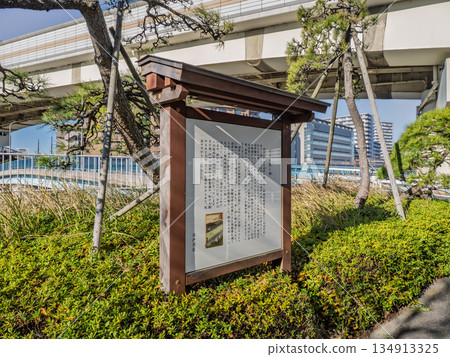 在舊中川河（江戶川區一側）堺渡口遺址的說明牌 134913325