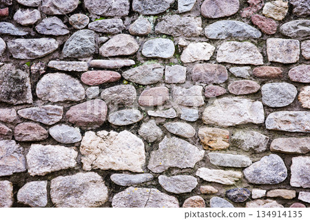 Rustic Stone Wall Texture with Natural Irregular Rocks Rustic Stone Wall Texture with Natural Irregular Rocks 134914135