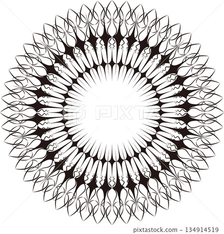 Geometric decorative circular material illustration Geometric decorative circular material illustration 134914519