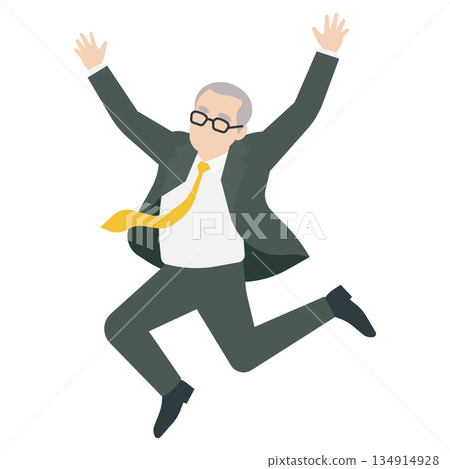 A dynamic white-haired man with glasses A dynamic white-haired man with glasses 134914928
