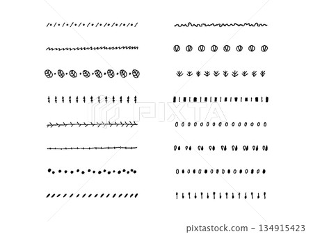 自然簡約的手繪線條套裝 1 自然簡約的手繪線條套裝 1 134915423