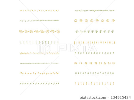 自然簡約的手繪線條套裝 1（彩色） 134915424